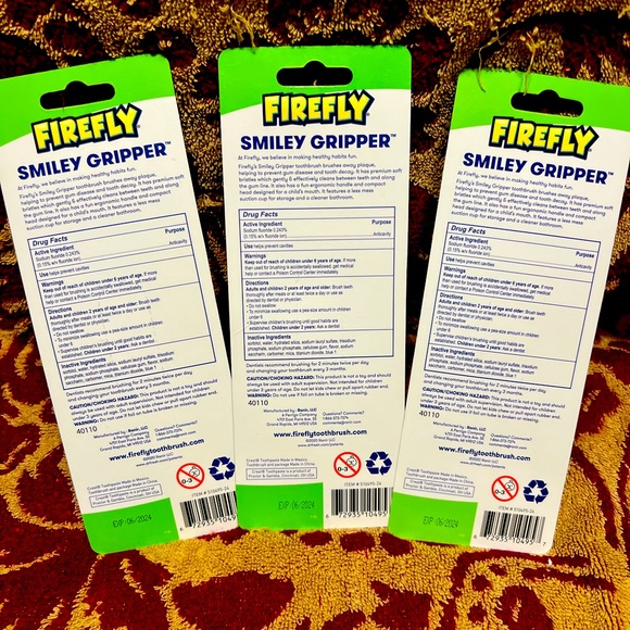 COPY - Firefly Smiley Gripper Toothbrush & Toothpaste Set X 3 *NEW* - Picture 2 of 3